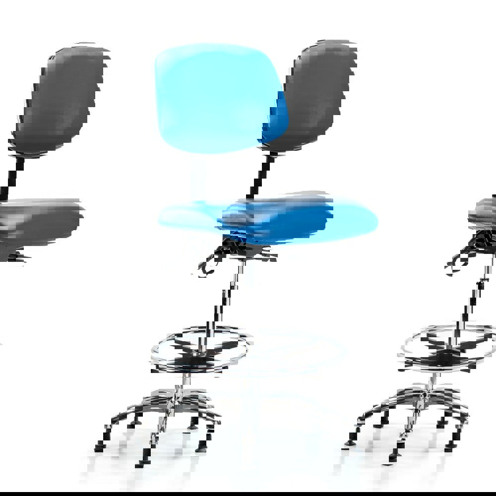 Task Chair: ESD Vinyl, Blue